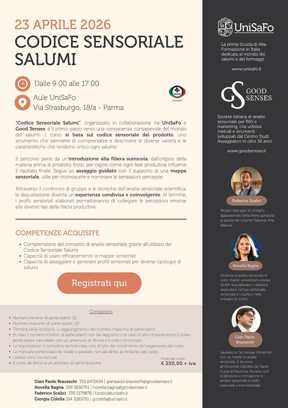 Locandina Codice Sensoriale Salumi